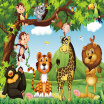 Custom Mural Wallpaper 3D Cartoon Animal World Children Kids Bedroom Backdrop Wall Painting Eco-Friendly Non-Woven Wallpaper 3 D