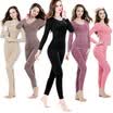 Langsha thermal underwear ladies comfortable body thin section Modal Slim seamless autumn clothes long pants winter suit black M 155-165