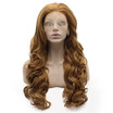 Long Wavy Blonde Heat Safe Fiber Hair Natural Lace Front Wig