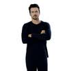 LangSha mens thin couple large size cotton sweater thermal underwear set solid color