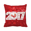 Happy New Year 2017 Year of the Rooster Square Throw Pillow Insert Cushion Cover Home Sofa Decor Gift