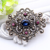 SUNSPICE MS Turkish Vintage Flower Resin Brooch Pins Antique Color Round Brooches Jewelry Ethnic Bohemia Hijiab Lapel Corsage