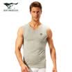 Seven wolves mens cotton vest Slim bottoming stretch vest gray M code 98702