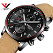 NIBOSI Watch Wrist Watch Men Fashion Casual Quartz Wristwatch Sports Watches Leather Strap Luxury Waterproof Montre Homme Saat