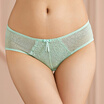 Urban beauty bud silk yarn through the meat sexy sexy hot ladies triangle underwear low waist hollow 2K6344 light green L