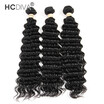 Indian Virgin Hair Deep Wave 3 Pcs Lot 100 Real Human Hair Wefts 100g Bundle Soft&Full End Natural Black Color Deep Curl