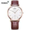 ROSDN Luxury Brand Mens Watch correa de malla de las mujeres relojes Relojes de pulsera de cuarzo analógico de acero inoxidable mujeres pareja impermeable reloj