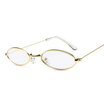 Vintage Small Oval Sunglasses Fashion Brand Women Men Metal Frame Clear Red Lens Shades Sun Glasses Eyewear UV400 eyewear