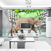 Custom Photo Wallpaper 3D Stereo Elephant Large Mural Bedroom Living Room TV Background Wallpaper Home Decor Papel De Parede 3D