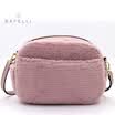 BAFELLI invierno recién llegado de piel real bolso de hombro circular de piel de conejo caliente bolsa de felpa bolsa feminina Borgoña pequeño bolso de mujer