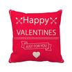 Happy Valentines Day Just For You Square Throw Pillow Insert Cushion Cover Home Sofa Decor Gift