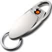 Authentic zobo car keychain USB charging cigarette lighter press pick-up key ring car ornaments birthday gift ZB-585 silver brushed