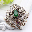 New Turkish Brooch Pendant Dual-Purpose Women Jewelry Antique Gold Color Rhinestone Flower Broches Brooches Ladies Lapel Pins