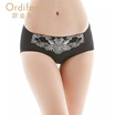 Ou Difen ladies underwear sexy lace mid-rise briefs moonlight starry ladies underwear XP6251 black XL