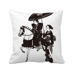 Japan Women Riding Horse Sketch Square Throw Pillow Insert Cushion Cover Home Sofa Decor Gift