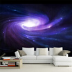 3D Wallpaper Modern Creative Space Galaxy Star Purple Swirl Wall Mural KTV Bar Living Room Non-Woven Wall Papers Papel De Parede