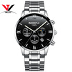 NIBOSI Famous Brand Watches Men Leather Band Fashion Luxury Full Steel Clock Quartz Wristwatch Male Watch Relogio Masculino Casual