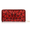 Milisente Women Leather Wallet Female Colorful Clutch Purse Ladies Zipper Geometric Standard Wallets
