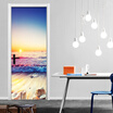 Mediterranean Sea Beach Landscape 3D Wallpaper Living Room Restaurant Door Renovation Mural PVC Self-Adhesive Wall Paper77cmx200cm