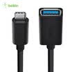 Cable de carga sincronización BELKIN USB-C a USB-A transmisión de datos a alta velocidad de 10 Gb s USB30 negro 12 cm
