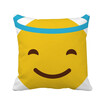 Smile Angle Yellow Cute Online Chat Square Throw Pillow Insert Cushion Cover Home Sofa Decor Gift