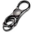 JOBON Zhongbang Keychain Fingertip Gyro Double Keyring Car Key Ring Business Gift Birthday Gift ZB-169 Black Ice