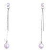 Vintage Fashion White Imitation Peari Long Drop Earrings Fashion Jewelry Womens Accessories Female Ladies Dangle Earring 27311