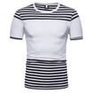 Mens Striped Casual Short-Sleeve T-Shirt