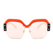 Unisex Half-rim Oversized Sunglasses