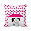 Valentines Day Kissing Couple Square Throw Pillow Insert Cushion Cover Home Sofa Decor Gift