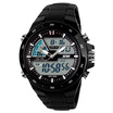 Mens Dual Time Analog-Digital Plastice Band Sports Wrist Watch