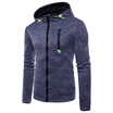 Mens Fashion Casual Cotton Warm Hoodies Sweatshirt Long Sleeves Slim Multi-Zip High Quality Jacket Coat