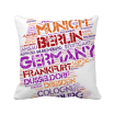 Germany City Name Map Style Square Throw Pillow Insert Cushion Cover Home Sofa Decor Gift