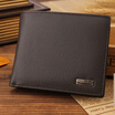 Fashion Men PU Leather Trifold Wallet Coin Credit ID Card Holder Slim Purse Luxury Handbags Black Coffee