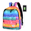 Starry girl student USB charging the leisure Korean style campus Backpack