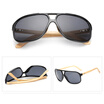 Vintage Bamboo Sunglasses Men Wooden Sun glasses Women Mirror Eyeglasses Personality HD Lens -Black Grey