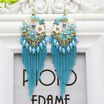New Beaded Tassels Earrings For Women Imitation Pearl Shell Handmade Drop Earring Ladies Festival Jewelry Gypsy Bride Jewelry