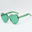 New Arrival Red Heart sunglasses for women 2018 trendy novelty rimless sun glasses candy color love style fashion pink eyewear