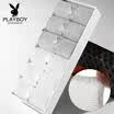 Playboy mens socks cotton ultra-thin mesh breathable tube business casual socks 6 pairs gift box black three deep hemp gray three combination code