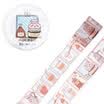 Kinbor hand book&paper tape 30mm7m cute hand book sticker decorative tape small Q coffee bath DTB64242