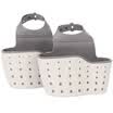 Baijie kitchen sink storage hanging basket dishwashing brush rag storage double hanging basket hanging faucet drain basket drain rack rack two loaded