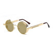 Round Metal Sunglasses Steampunk Men Women Fashion Glasses Brand Designer Unisex Retro Vintage Round Sunglasses UV400
