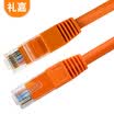 Lijia LJIA LJ-5005V Super five pure oxygen-free copper jumper high-speed copper unshielded network cable CAT5e 100M finished eight core computer twisted cable orange 05 meters