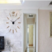 Wall ClockModern Frameless DIY Wall Clock Large 3D Wall Watch Non Ticking for Living Room Bedroom Kitchen