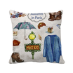 Dress Umbrella France Life Square Throw Pillow Insert Cushion Cover Home Sofa Decor Gift