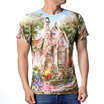 Mens Fashion Summer Casual Printed Tops O-Neck Pullover T-Shirts