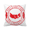 Red Postmark Valentines Day Wings Square Throw Pillow Insert Cushion Cover Home Sofa Decor Gift