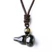 Natural Rainbow Eye Obsidian Hand Carved Necklace Pendant Energy Stone Gift Men&women Pendants