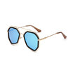 LIKEUS 2018 Retro vintage high quality fashion luxury brand design sunglasses metal hollow HD Mirror sunglasses for women vintage