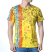 Fashion Mens O-neck Flowers Print Pullover T-Shirts